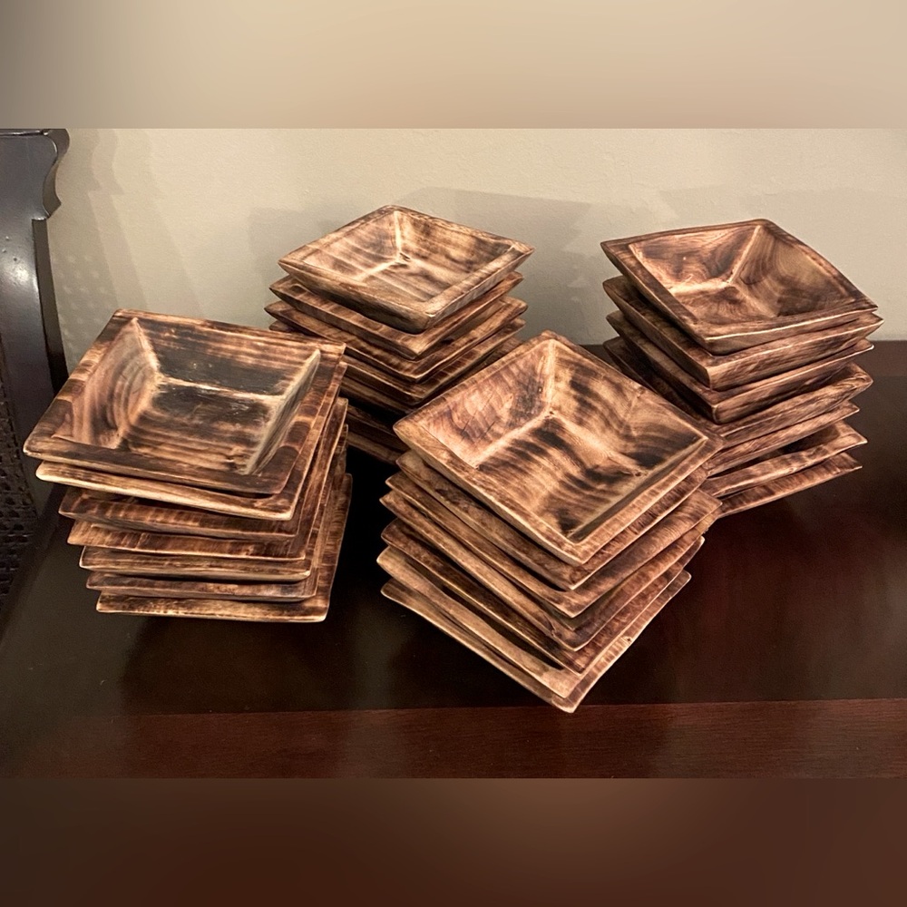 Sets of 7 Handmade Premium Hardwood Bowls